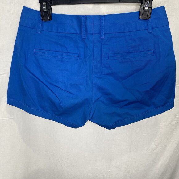 J CREW Broken In Chino Shorts Classic Fit Low Rise Pockets Twill Womens 0 Blue - Picture 2 of 8